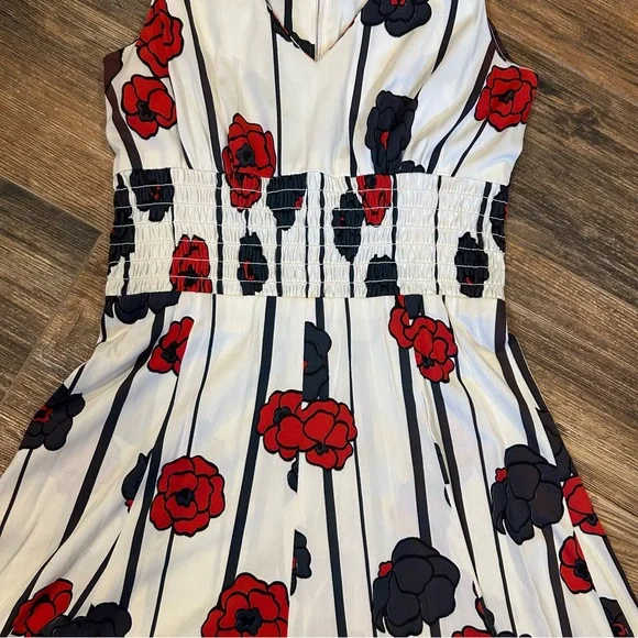 Vintage-Inspired Floral Midi Dress (2000s) - Picture 2 of 7